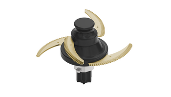 sickle knife with serrated blades, TiN-coated