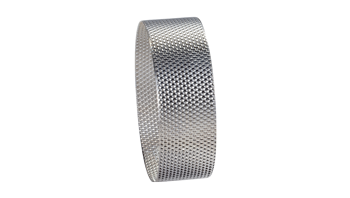 sieve ring 0.08 mm trapezoidal perforation, stainless steel